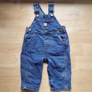 Carhartt Baby Bib Overalls Jean Med Wash Denim 6 Months
